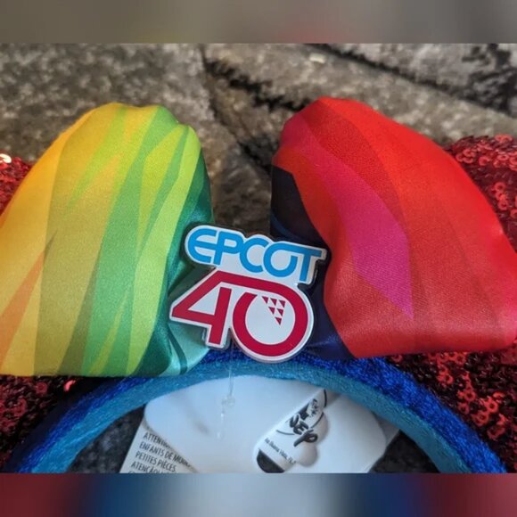 Disney Parks Epcot 40th Anniversary sequined Ears headband brand new - Picture 2 of 13